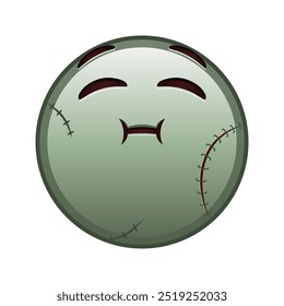 The face is chewing or holding its breath Large size of zombie halloween emoji