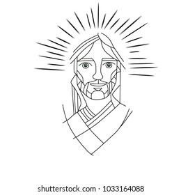 Face of Christ coloring