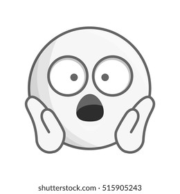 face circle emoticon kawaii style