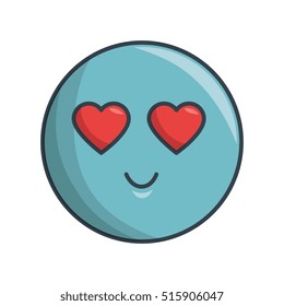 face circle emoticon kawaii style