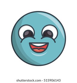 face circle emoticon kawaii style