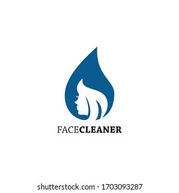 Face Cleaner Logo Vector and Beauty