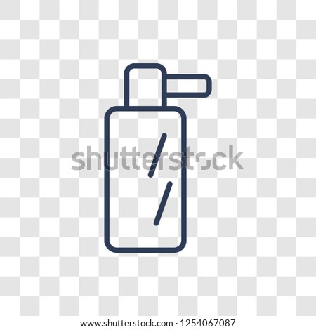 Face cleanser icon. Trendy linear Face cleanser logo concept on transparent background from Hygiene collection