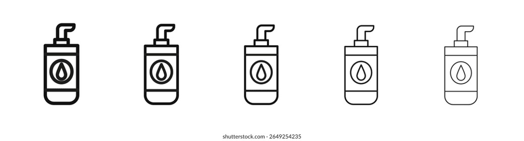 Face cleanser icon vector outline set illustration sign