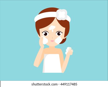 face cleansing cartoon