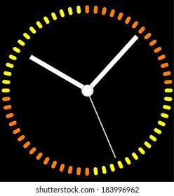 face clock vector background