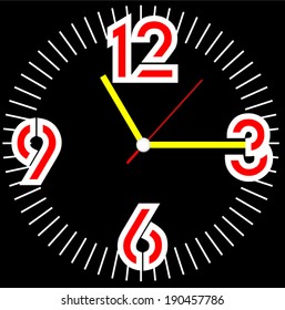 face clock vector background