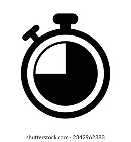 Face Clock Vector Flat, Clock Face Vector Isolated, Classic And Modern Black Wall Clock For UI UX Design, Presentation, Website And Apps, Office Hour, Deadline Illustration, Schedule Icon