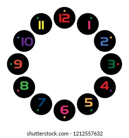face clock , vector illustration