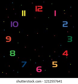 face clock , vector illustration