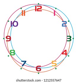 face clock , vector illustration
