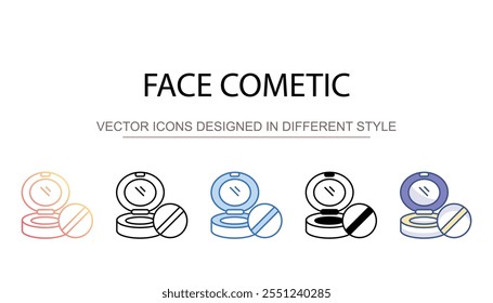 Cara de diseño de icono cosmético con fondo blanco Ilustración de stock
