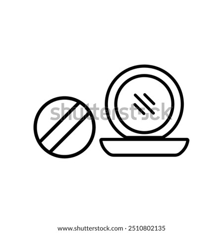 face compact powder makeup icon vector