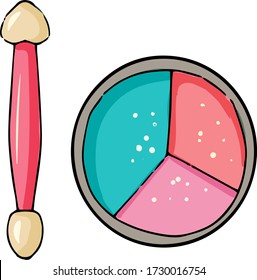 imagen de vector de color de cosmética facial aislada