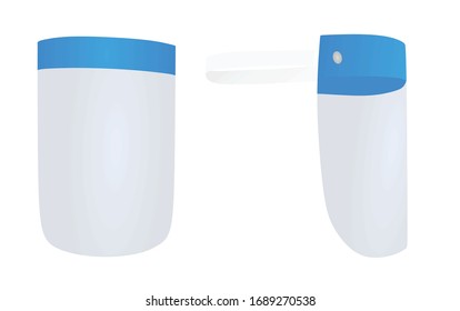 Face cover shield. vector illustration