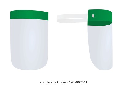 Face cover shield. vector illustration