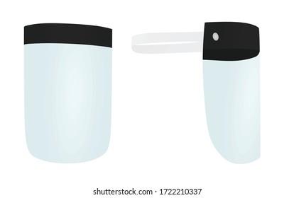 Face cover shield. vector illustration