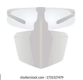 Face cover shield. vector illustration