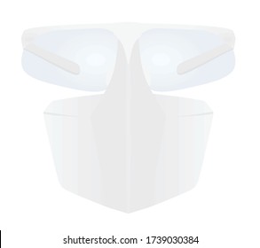 Face cover shield. vector illustration