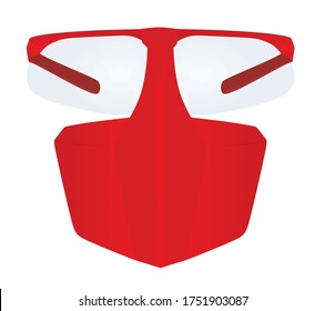 Face cover shield. vector illustration