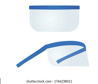 Protector de la cubierta de la cara. ilustración vectorial