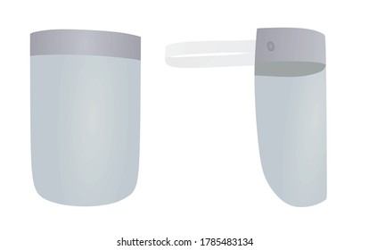 Face cover shield. vector illustration