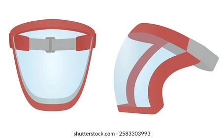 Face cover shield. vector illustration