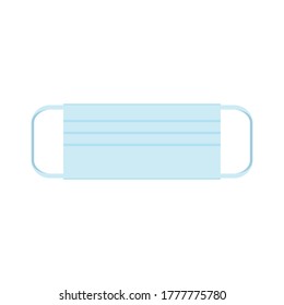 Face Covering Printed Mask Vector Illustration
