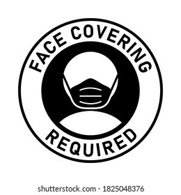 Face Covering Required No Face Mask Stock Vector (Royalty Free ...