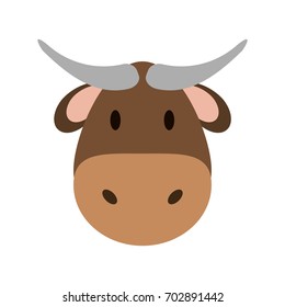 face of cow or bull icon image