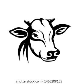 Face Cow Head Art Logo Design Inspiration