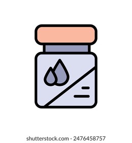 Face cream color icon. Skin care products, serum, gel. Vector isolated flat drawing for web design.