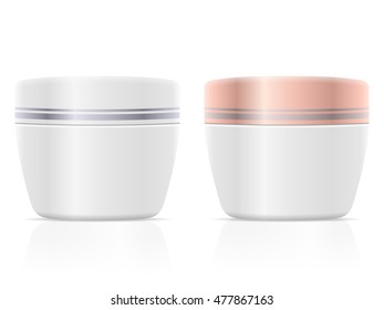 Face cream container on a white background.