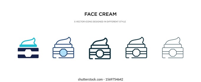 face cream icon in different style vector illustration. two colored and black face cream vector icons designed in filled, outline, line and stroke style can be used for web, mobile, ui