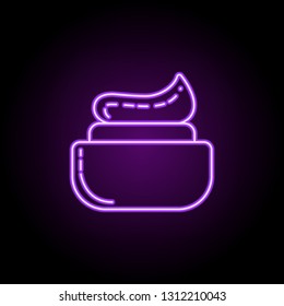 face cream icon. Elements of Beauty, make up, cosmetics in neon style icons. Simple icon for websites, web design, mobile app, info graphics