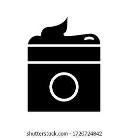 icono de crema facial o logotipo símbolo de signo aislado ilustración vectorial - iconos vectoriales de estilo negro de alta calidad
