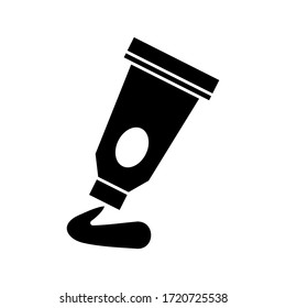 icono de crema facial o logotipo símbolo de signo aislado ilustración vectorial - iconos vectoriales de estilo negro de alta calidad
