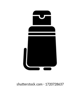 icono de crema facial o logotipo símbolo de signo aislado ilustración vectorial - iconos vectoriales de estilo negro de alta calidad
