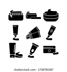 face cream icon or logo isolated sign symbol vector illustration - Collection of high quality black style vector icons
