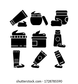 face cream icon or logo isolated sign symbol vector illustration - Collection of high quality black style vector icons
