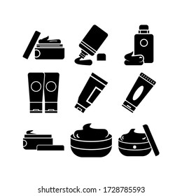 face cream icon or logo isolated sign symbol vector illustration - Collection of high quality black style vector icons
