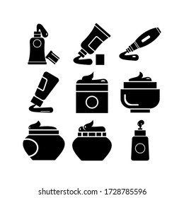 face cream icon or logo isolated sign symbol vector illustration - Collection of high quality black style vector icons
