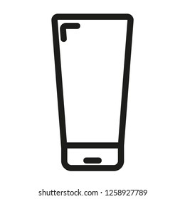 face cream icon with outline style