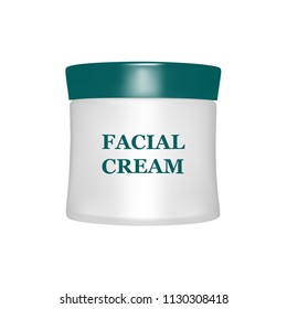Face cream isolated on white background.Vector illustration.