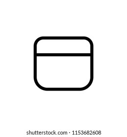 Face cream line art vector icon