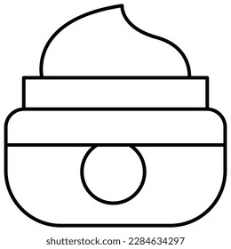 face cream line fill vector 