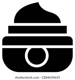 face cream line fill vector 