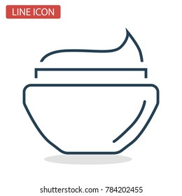 Face cream line icon for web and mobile design