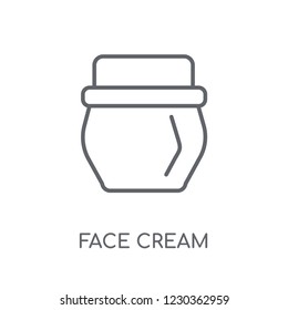 face cream linear icon. Modern outline face cream logo concept on white background from Hygiene collection. Suitable for use on web apps, mobile apps and print media.