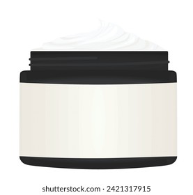 Face cream mask template. vector